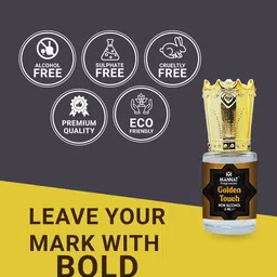 mannat fragrances Golden Touch Alcohol Free Attar - 6 ml image 4