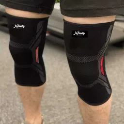 PROFESSIONAL KNEE SLEEVE SUPPORT CAP FOR GYM EXERCISE AND WORKOUT PACK OF 2 Knee Support-4