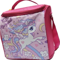 Multicolour Unicorn Tiffin Bag for Kids Purple-Unicorn Waterproof Lunch Bag-image-26