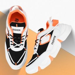 sports shoes for men |Latest collection , comfortable ,flexible stylish sport shoes in men's stylish for boys and me'�s shoes Sneakers & party Running Shoes For Men For Men Green (Orange) Sneakers For Men-image-42