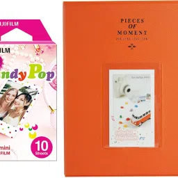 FUJIFILM Mini 10X1 candy pop Instant Film With 128-sheet Orange Album for mini Film Roll-93