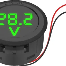 GREEN Round Mini 5-99V DC Volt Detector Tester Monitor bike Truck car (1 Pc) Voltmeter-12