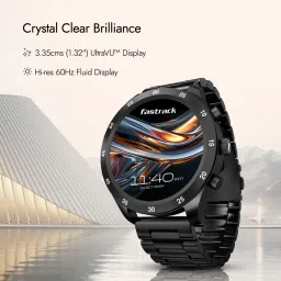 Fastrack Magnus FX2-1.32''UltraVU Display|Metal Design|SS Strap|SOS|AI Voice Assistant Smartwatch image 3