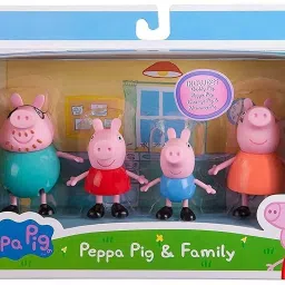Peppa Family Set of 4 George, Daddy Pig, Mommy Pig Pretend Play Set for Kids-12