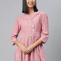 Cottinfab Striped Cotton Longline Top-image-48