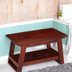 Ikiriya Brown Woodenin Honey Finish Rectangle Shape Coffee Table-image-18