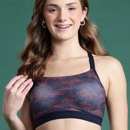 DressBerry Geometric Printed Full Coverage Lightly Padded Workout Bra-10