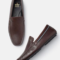 Arrow Men Textured Leather Driving Shoes-picture-26