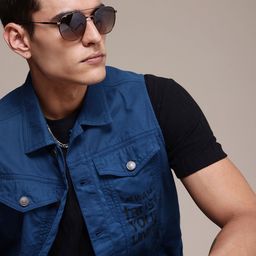The Roadster Life Co. Sleeveless Pure Cotton Tailored Jacket-picture-12