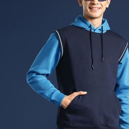 Mast & Harbour Colourblocked Hooded Sweatshirt-image-34