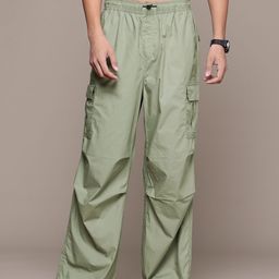 Roadster The Life Co. Loose Fit Pure Cotton Cargos Trousers-picture-7
