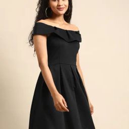 DODO & MOA Black Fit & Flare Dress-image-95