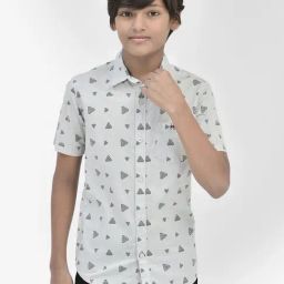 Crimsoune Club Kids Off White Printed Shirt-image-70