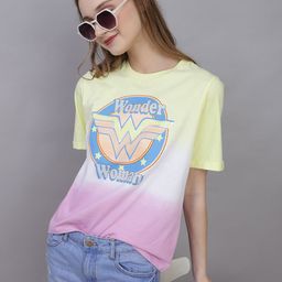 Free Authority Wonder Women Printed Pure Cotton Round Neck T-Shirt-image-50