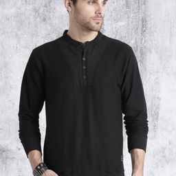Roadster Men Black Solid Sweatshirt-image-0