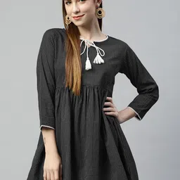RAJGRANTH Black Striped Tunic-image-64