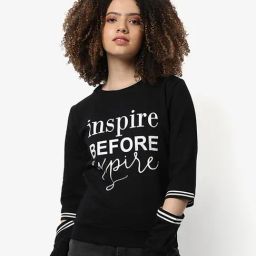 Campus Sutra Black Cotton Graphic Print Sweatshirt-image-76