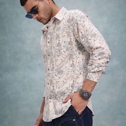 R.Code by The Roadster Life Co. Abstract Print Casual Shirt-image-25