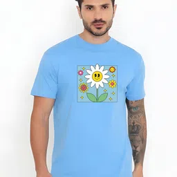 KaamBhari Graphic Printed Round Neck Pure Cotton Regular Fit T-shirt-picture-3