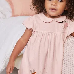 INCLUD Polka Dot Print Peter Pan Collar Puff Sleeve Fit & Flare Dress-17