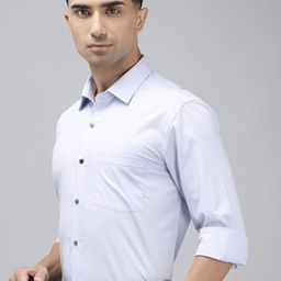 Arrow Pure Cotton Self Design Manhattan Slim Fit Textured Formal Shirt-image-60