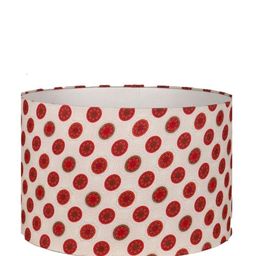 Grated Ginger White & Red Printed Cylindrical Shaped Lampshade image 5