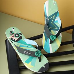 yoho Girls Power Puff Printed Thong Flip-Flops-image-14