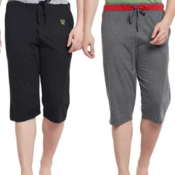 VIMAL JONNEY Men Pack of 2 Solid Lounge Shorts-image-77