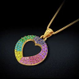 Joyalukkas Gold 22K Vivid Spectrum Locket Pendant for Women-image-13