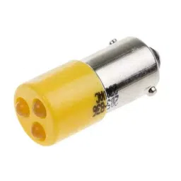 RS PRO Yellow Panel Mount Indicator 230V AC, Mounting Hole Size 25 x 10 mm, Termination Type , Model No 205836-36