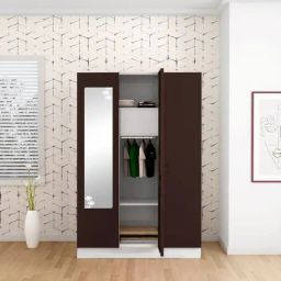 Godrej Interio Slimline 3-Door Steel Almirah, Russet (1-Year Warranty, 1 Locker, 2 Drawers)-image-65