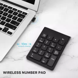 MakWorld Wireless Numeric Keypad 18 Keys Portable with 2.4 GHz Mini USB Receiver, Black image 4