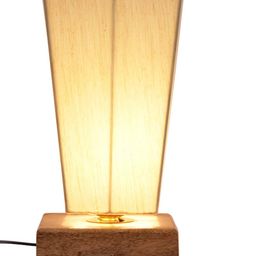 Devansh Off-White & Brown Solid Pyramid Column Lamp image 5