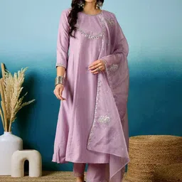 KALINI Adults-Women Beige Kurta Sets-picture-14