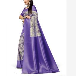 PARVOTSAV Blue Art Silk Saree-image-18