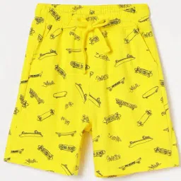 Fame Forever by Lifestyle Kids Yellow Printed Shorts-picture-32