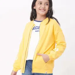 Edheads Kids Yellow Cotton Printed Full Sleeves Jacket-picture-23