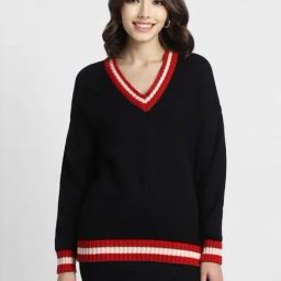Forever 21 Black Cotton Printed Sweater-picture-38