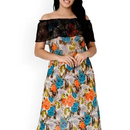 chia fashions Off Shoulder Floral Nightdress-picture-16