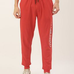 AMSWAN Men Printed Cotton Mid-Rise Joggers-image-72