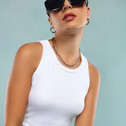 The Roadster Lifestyle Co Sleeveless Crop Tops-picture-47