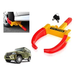 Auto Pearl Claw Type Anti Theft Adjustable Wheel Clamp Lock for Mahindra Bolero Power Plus LX Diesel-image-61