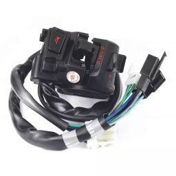 Uno Minda Handle Bar Switch - Left Side (Self Start) - 5 Pin Female White, 5 & 2 Pin Male Black, 3 Pin Male White & 2 Short Wires for Hero CBZ Xtreme (SW-0659AC)-67