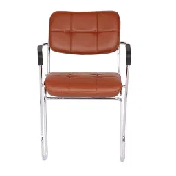 Da URBAN Leatherette Tan Visitor & Study Chair with Arms (DU-284) (Set of 2)-image-57