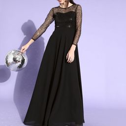 Miss Chase Black Sequin Empire Style Gown-picture-9