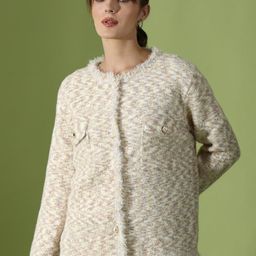 KALINI Self Design Woollen Cardigan-image-37