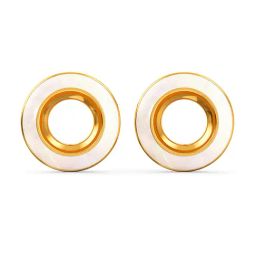 Joyalukkas Gold 18k glowing Wheel-Shaped Stud Earrings for Women-image-85