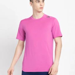 adidas D4T HIIT CS Pink Slim Fit Sports T-Shirt-image-2