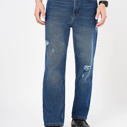 SF JEANS by Pantaloons Men Relaxed Fit Mildly Distressed Light Fade Jeans-image-99