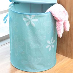 Foldable Storage Bag Floral Print- Blue-image-69
